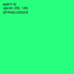 #28FF7E - Spring Green Color Image
